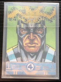 2026 Topps Fantastic Four Finest Black Bolt Skecth 1/1 Auto Chris Foreman SSP