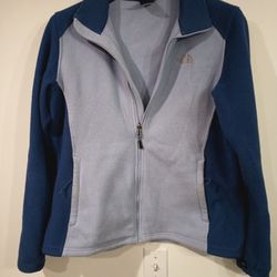 THE NORTH FACE WOMENS JACKET EXTRA LARGE PURPLE MOCK NECK FLEECE FULL ZIP