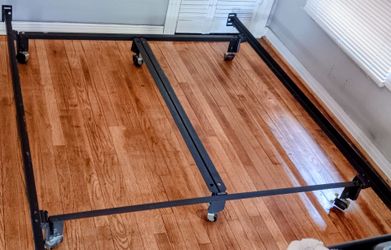 Queen bed frame 
Can be put together easily,  no tools required 
Located (5900 Lewis st Dallas TX 75206)
No holds and cross posted