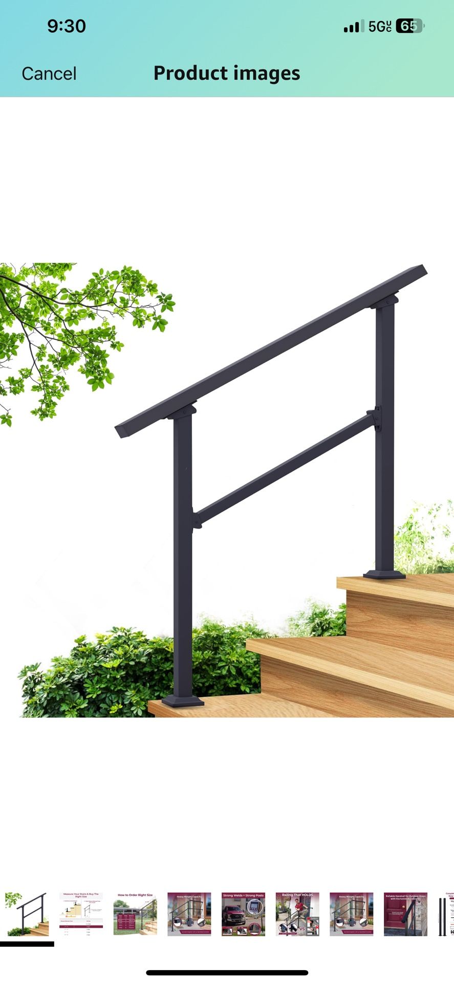 Fence & Rail Hand Rails for Outdoor Steps, 3 Step Handrail & Indoor Stair Railing Kit, Railings for Outdoor Steps and Hand Rails for Seniors for Porch