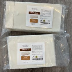 Lot of 2 Velona 5lbs Block Oatmeal Melt & Pour Soap