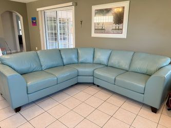 Real Leather Sectional