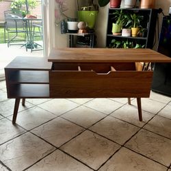 Modern Wood Lift Top Coffee Table for Living Room & Office, Brown