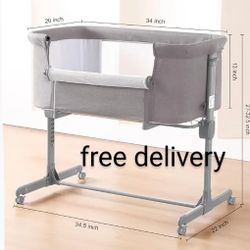 NEW baby bassinet bedside sleeper with mattress and wheels NUEVA cuna para bebe con colchon y ruedas