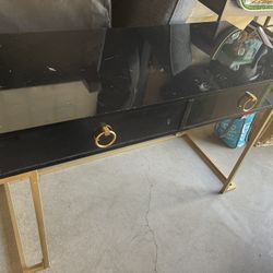 Black/Gold Desk 