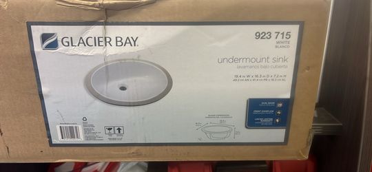 Glacier Bay White Undermount Sink 923 715