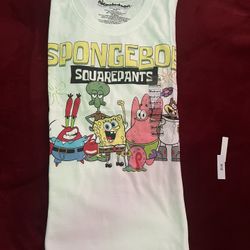 new men’s sponge bob square pants tshirt size medium 
