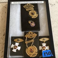 Named lot Minnesota history Odd Fellows IOOF Mason Masonic badges Brigadier General not military 