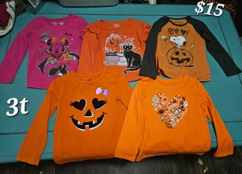 5-Piece Kids Halloween Long Sleeve Shirts 3T
