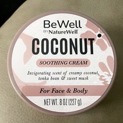 BeWell Coconut - Soothing Cream - By NatureWell - For Face and Body - 8oz