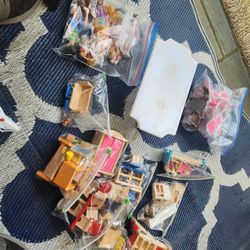 Doll furniture and dolls furn.all wood not plastic