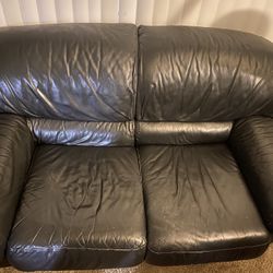 Leather Loveseat 