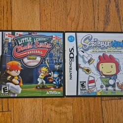 2 Nintendo DS Games - Scribblenauts and Little League World Series Baseball 2008
