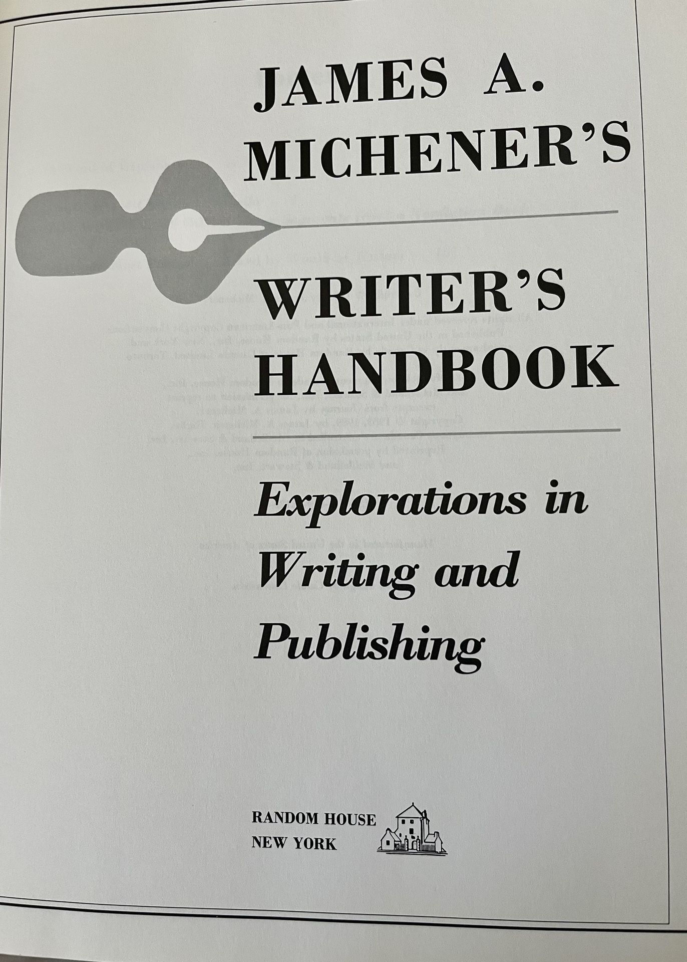 James Mitchner’s Writer’s Handbook