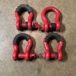 D-Ring Shackles Red / Tow Accessories 
