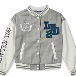 New With Tags Limited Too Girls Varsity Bomber Jacket Sz S 7/8