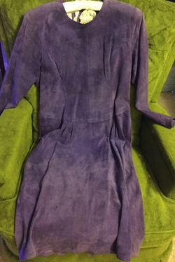 Purple suede dress