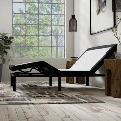 TwinXL Size Adjustable Bed Base Frame with Zero Gravity, Massage Motors, Anti-Snore, USB Charging, Nightlight, Wireless Remote