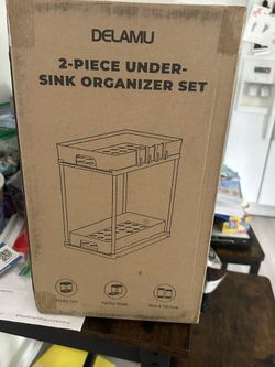 NEW Delamu 2-Piece Under Sink Organizer Set – Storage & Style Combo!