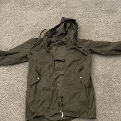 Uniqlo Parka Jacket in Olive Size: XS