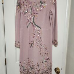 Pink Hand Embroidered Dress