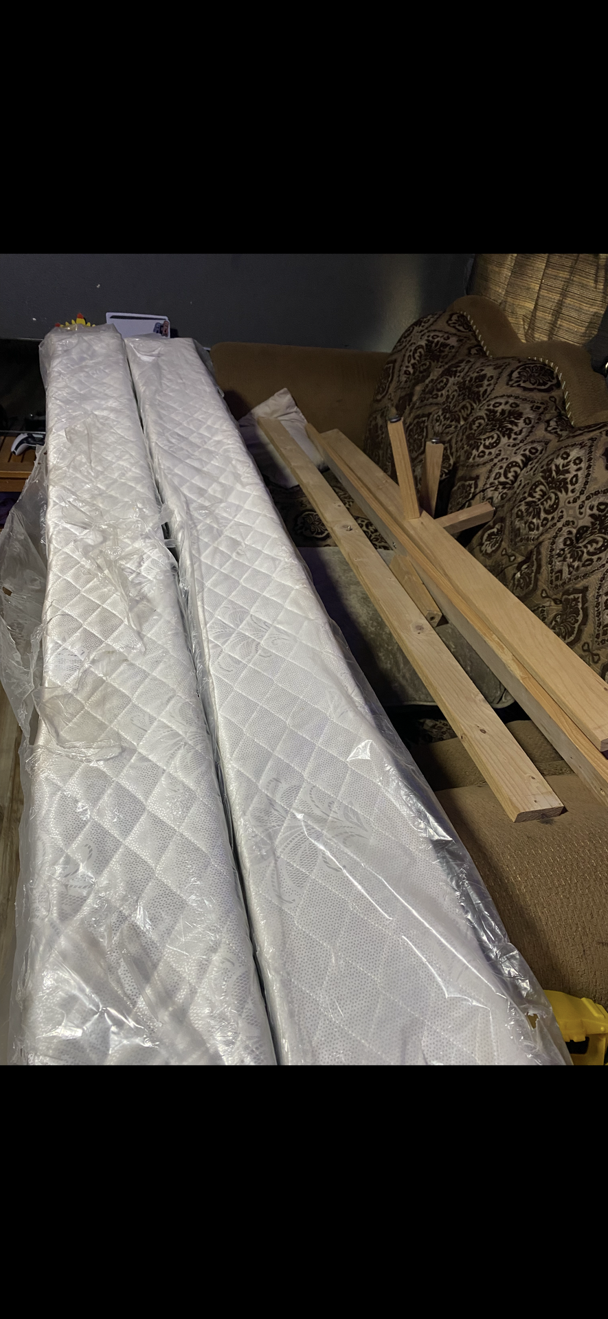 King Bed frame + spring beds only