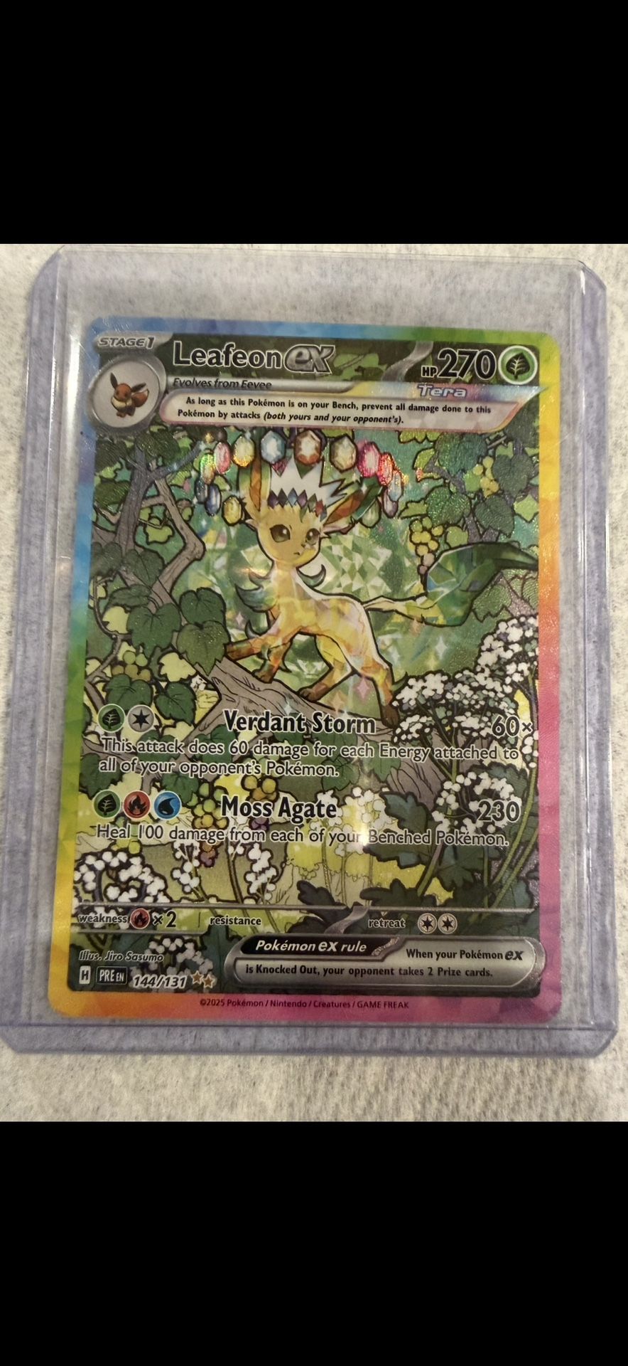Prismatic Evolutions Leafeon EX SIR