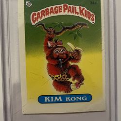 Rare UK Mini Kim Kong 1985 Garbage Pail Kids Series 1