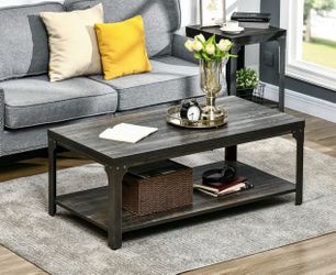 Rustic style wood grain brand new coffee table
