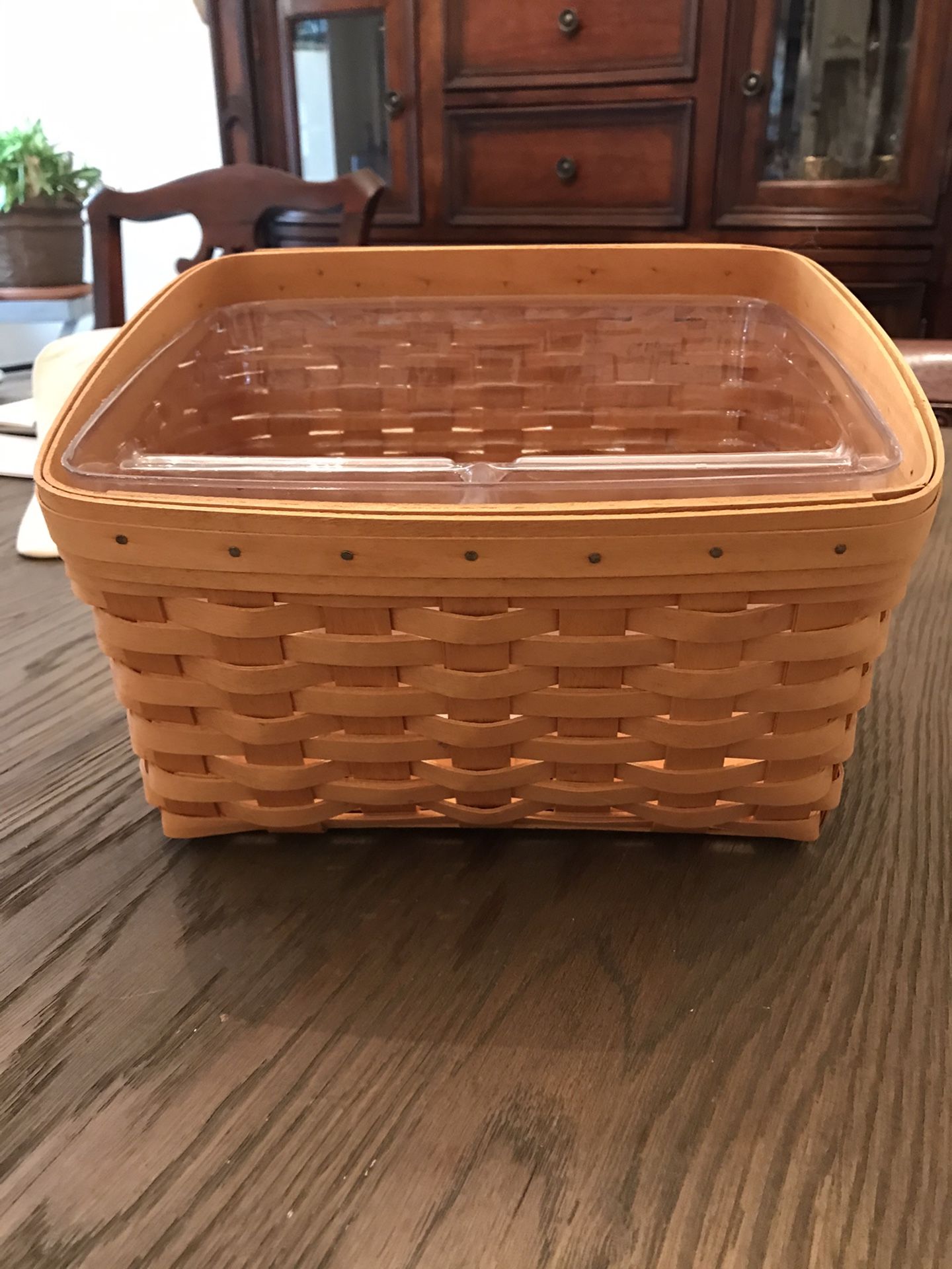 Longaberger Card Keeper Basket with divided protector