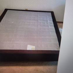 Queen Bed Frame  And Mattress 