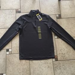 NWT Layer 8 Men’s Quick-dry Circular Knit 1/4 Zip Size M Grey