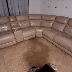 3 Piece Sectional Tan Couch 