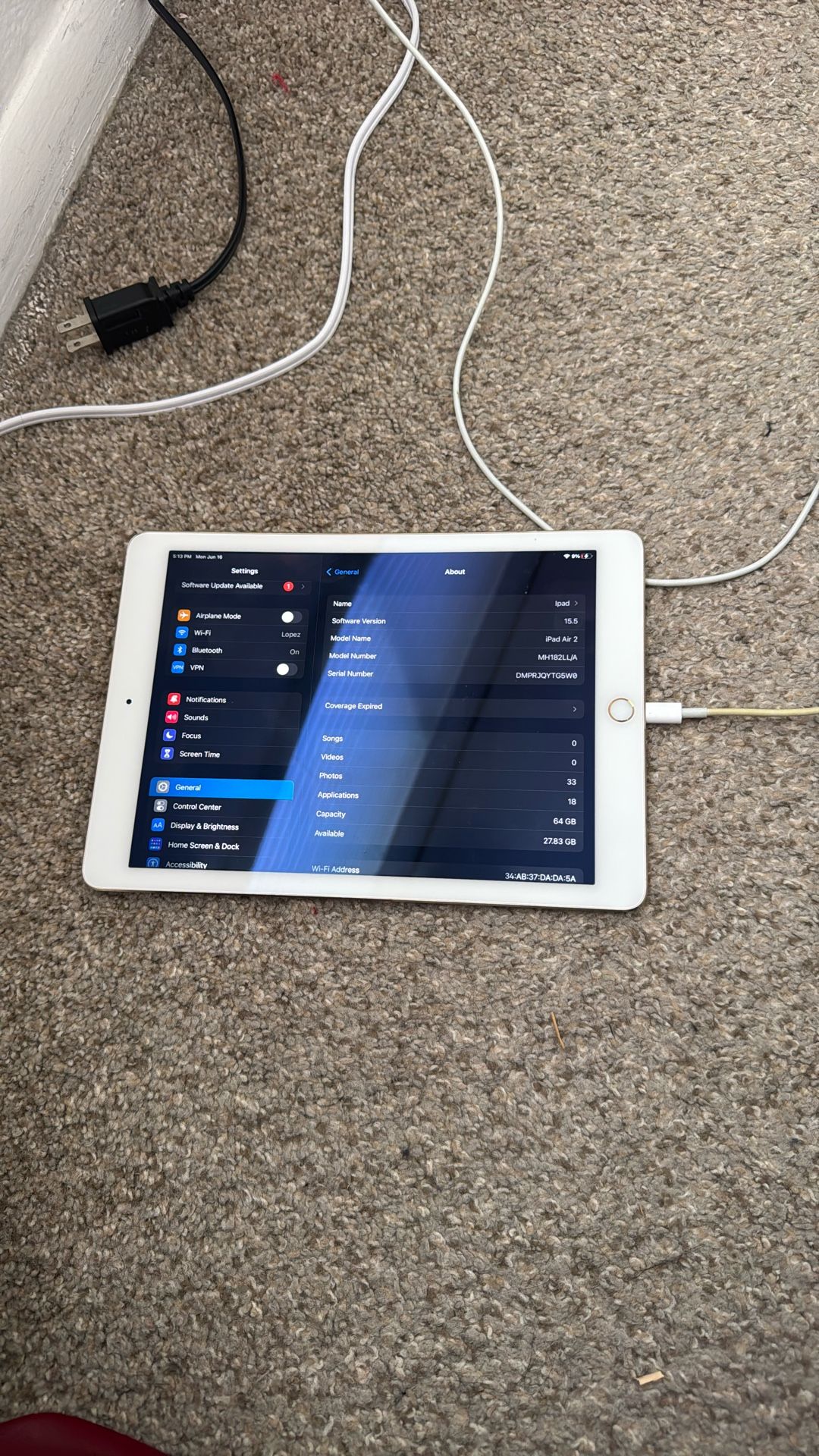 iPad Air 2 MH182LL/A 64 GB