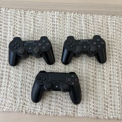 🎮 PS3 + PS4 Controller Bundle — 3 Controllers