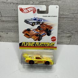 Hot Wheels Flying Custom Yellow ‘1976 Chevy Monza • Die Cast Metal • Made in Thailand