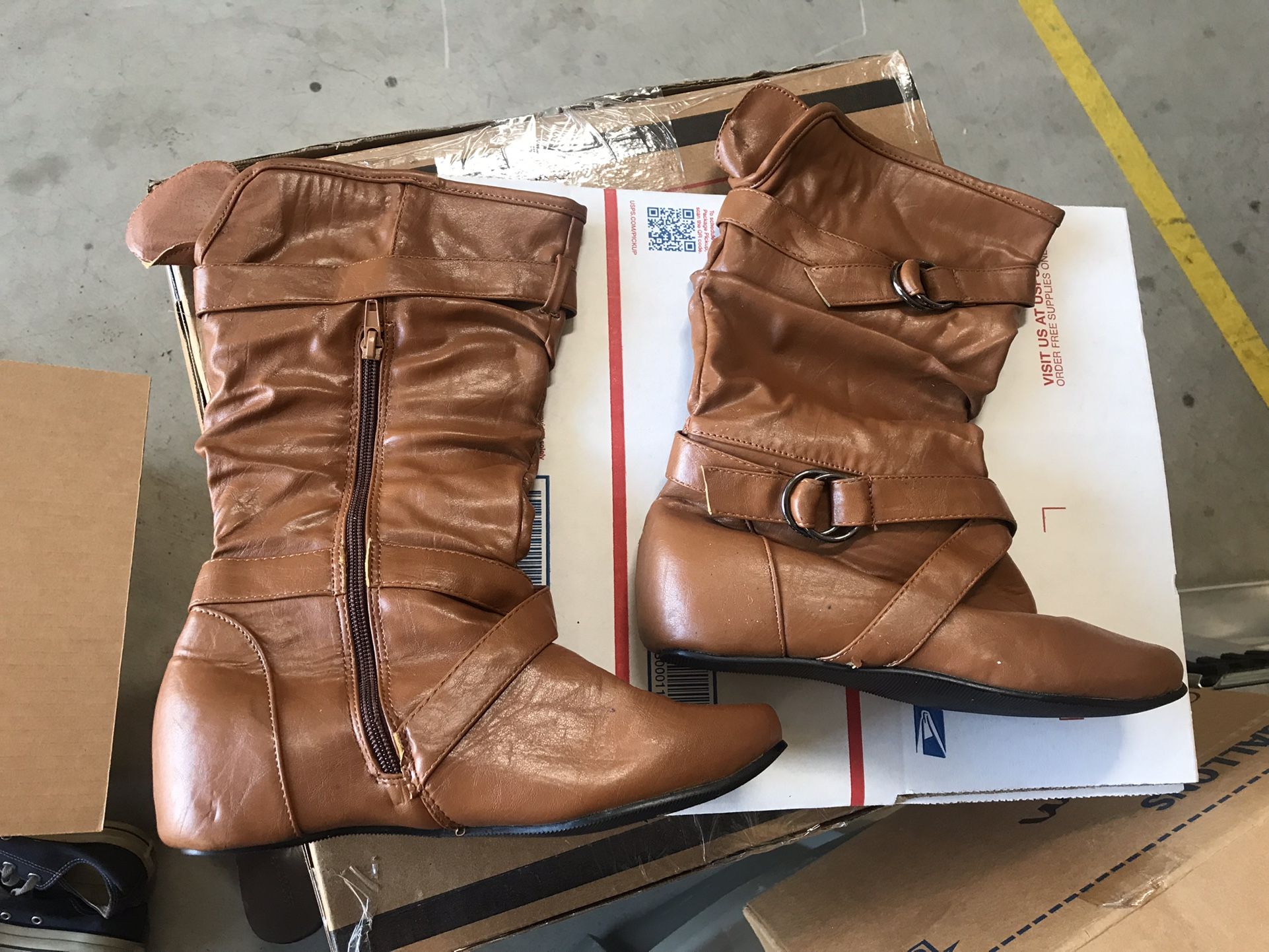 Brown Flat Boots