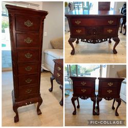 4 piece mahogany bedroom set