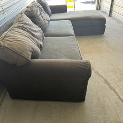 Dark Brown Restoration Hardware Slip Cover Sectional