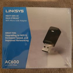 Linksys - Next-Gen AC AC600 USB Network Adapter