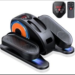 Under Desk Elliptical Pedal Machine, Leg Exerciser, w/ Remote & 12 Settings – Compact Trainer