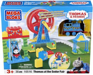 LIKE NEW! THOMAS & FRIENDS. THOMAS AT THE SODOR FAIR. MEGA BLOKS SET