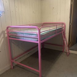 Barbie Pink Little Girls Twin Bunk Bed 