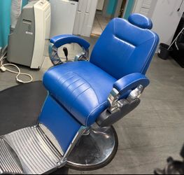 BarberPub   Vintage   Barber   Chair   Reclining Salon   Chair   with   Headrest   &   Footrest
