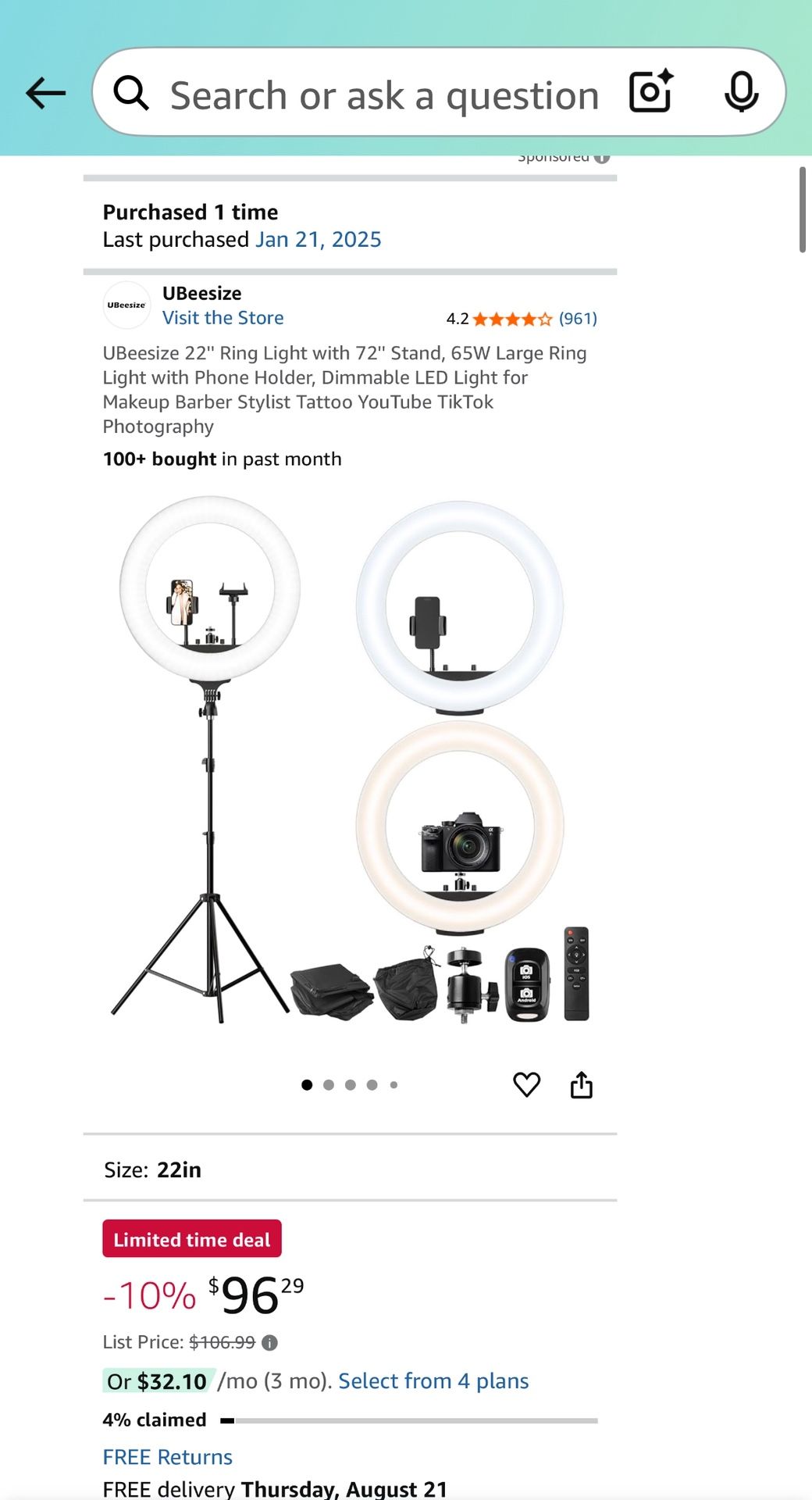 22” Ring Light