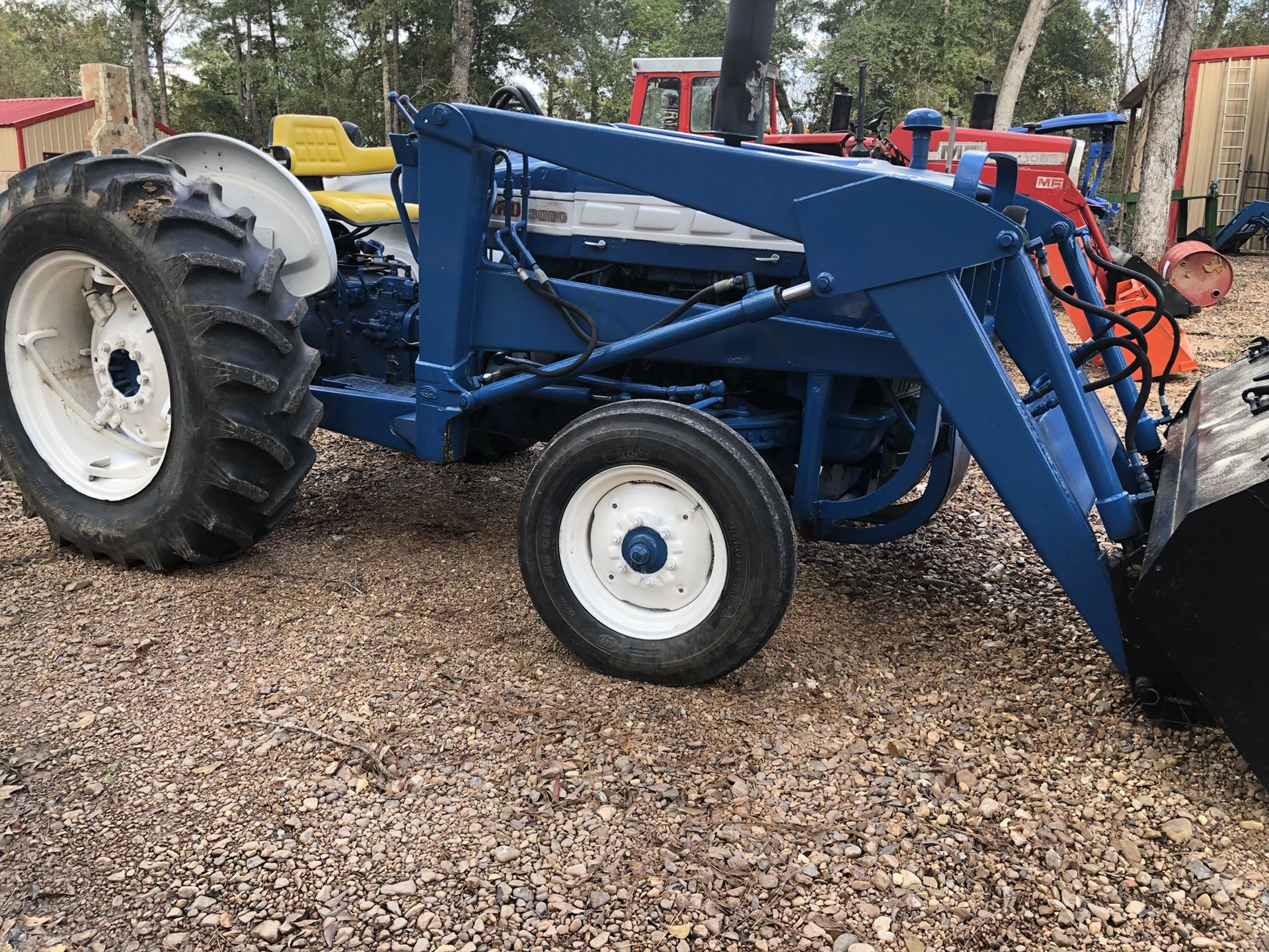 Ford 3000 tractor loader and new mower for Sale in