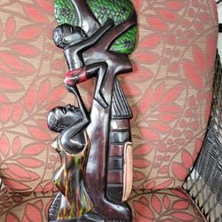 Handcarved Weat African Woodwork For Sale