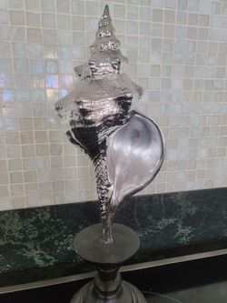 SILVER SHELL ON STAND