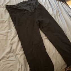 Large Black Maternity Work Pants (3)