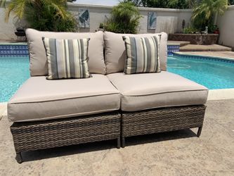 Outdoor patio furniture sectional chairs •( 2 PC)•